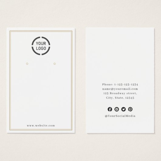 Gold grenzt das benutzerdefinierte Logo an (Vorne & Hinten)