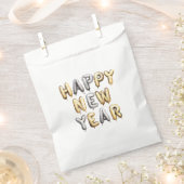 Gold Grey Happy New Year Geschenktütchen (Ausgeschnitten)