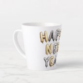 Gold Grey Happy New Year Milchtasse (Linke Ecke)
