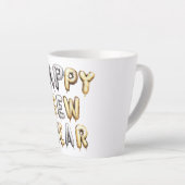Gold Grey Happy New Year Milchtasse (Rechte Ecke)