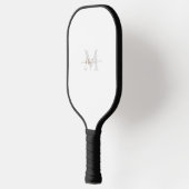 Gold & Grey Monogram Script Name Pickleball Paddle (Links)