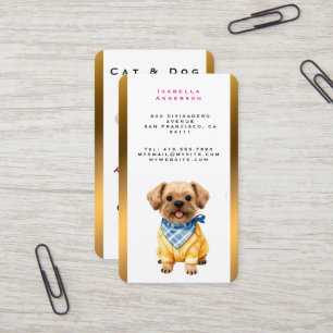 Gold Grooming Hund Personalisierte Elegante Kollek Visitenkarte