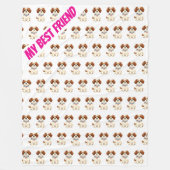 Gold Grooming Pet Personalized Elegant Collection Fleecedecke (Vorderseite)