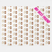 Gold Grooming Pet Personalized Elegant Collection Fleecedecke (Vorderseite (Horizontal))