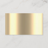 Gold Grooming Service Paw Print Metallic Visitenkarte (Rückseite)