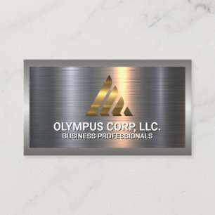 Gold Growth Corp Logo Metallischer Hintergrund Visitenkarte