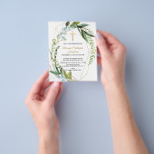 Gold & Grün/BUDGET/Taufen Einladung. Flyer (Gruppe)