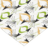 Gold, Grün, Schwarz auf weißen Atomwaffen | Retro Tischdecke (Schrägansicht)