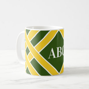 Gold/Grün-/weißebänder, Streifen, fertigen Kaffeetasse
