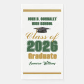 Gold-Grüne Abiturparty 2026 Serviette (Vorderseite)