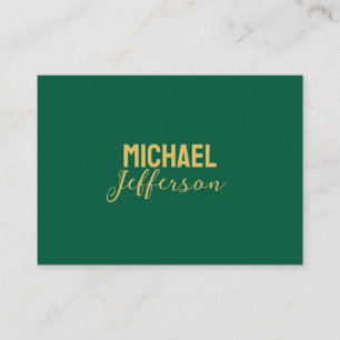 Gold grüne Farbe elegante moderne minimalistische Begleitkarte