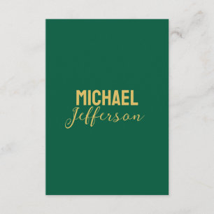 Gold grüne Farbe elegante moderne minimalistische Begleitkarte