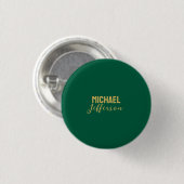 Gold grüne Farbe elegante moderne minimalistische Button (Vorne & Hinten)