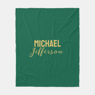 Gold grüne Farbe elegante moderne minimalistische Fleecedecke