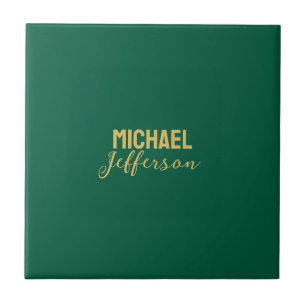 Gold grüne Farbe elegante moderne minimalistische Fliese