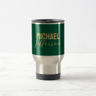 Gold grüne Farbe elegante moderne minimalistische Reisebecher