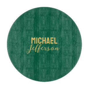 Gold grüne Farbe elegante moderne minimalistische  Schneidebrett