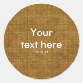 Gold Grunge Squares Gastgeschenk Stickers (Vorderseite)