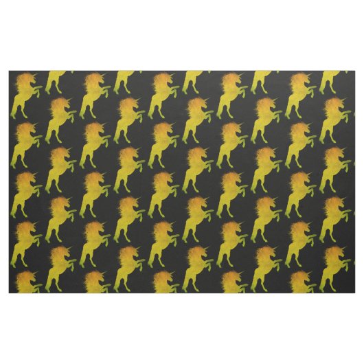 Gold Grunge Unicorn Stoff (Fat Quarter (45,7 x 55,9 cm))