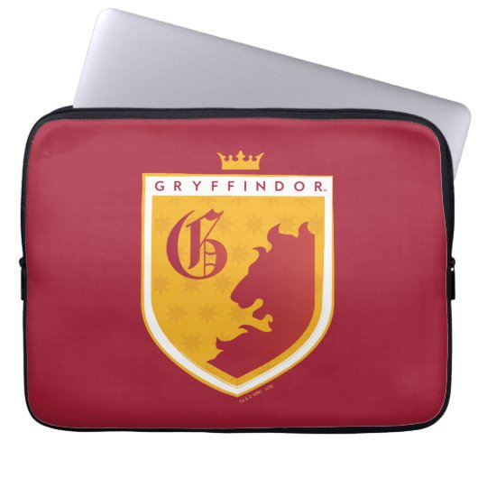 Gold GRYFFINDOR™ Crowned Wappen Laptopschutzhülle (Vorderseite)