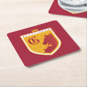 Gold GRYFFINDOR™ Crowned Wappen Rechteckiger Pappuntersetzer (angewinkelt)