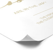 Gold Guess Wie viele Kisses Brautparty Game Poster (Ecke)