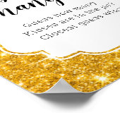 Gold Guess Wie viele Kisses Brautparty Game Poster (Ecke)