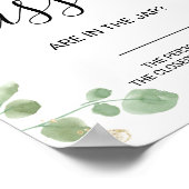 Gold Guess Wie viele Kisses Brautparty Game Poster (Ecke)