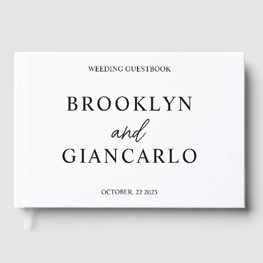 Gold Guestbook ・ Modernes Gästebuch für Hochzeiten (Vorderseite)
