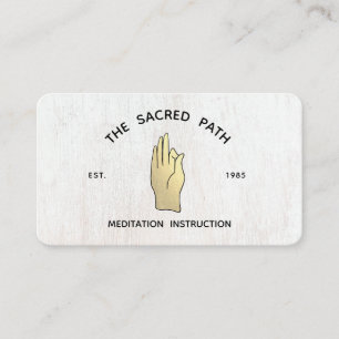 Gold Gyan Mudra Hand Meditation Lehrer Platz B Visitenkarte