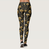 Gold Gym Wear Carnation Charm Gifts For Her Leggings (Rückseite)