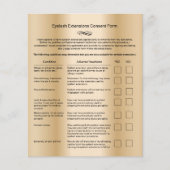 Gold-Haftpflichtabfindungssalon für Eyelash Flyer (Vorne)