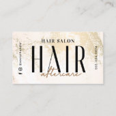 Gold Hair Extensions Aftercare Card Visitenkarte (Vorderseite)