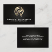 Gold Hair Metallic Logo Visitenkarte (Vorne/Hinten)