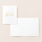 Gold Hallo Folienkarte (Anzeige)