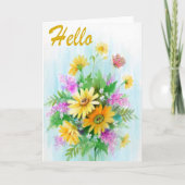 Gold Hallo Karte (Vorderseite)