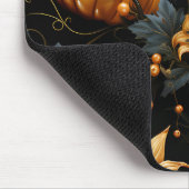 GOLD HALLOWEEN PUMPKINS DARK GREEN BLÄTTER MOUSEPAD (Ecke)