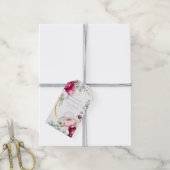 Gold Halo Garden Peonies & Orchids Floral Wedding  Geschenkanhänger (Mit Garn)