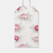 Gold Halo Garden Peonies & Orchids Floral Wedding  Geschenkanhänger (Rückseite)