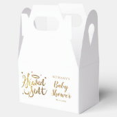 Gold Halo Heaven Sent Baby Dusche Geschenkschachtel (Geöffnet)