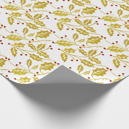 Gold hält Ihre Hintergrundfarbe fest Geschenkpapier (Ecke)