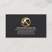 Gold Hammer Handyman Signage Visitenkarte (Rückseite)