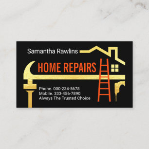 Gold Hammer Hausreparatur Fix-It Visitenkarte