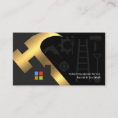 Gold Hammer Rooftop Handyman Tools Visitenkarte (Vorderseite)