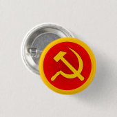 Gold Hammer und Sickle-Button mit Gold-Grenze Button (Vorne & Hinten)