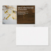 Gold Hammers Logo | Hintergrund Holz Visitenkarte (Vorne/Hinten)