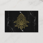 *~* Gold Hamsa Weißer schwarzer Marmor Abstrakt ge Visitenkarte (Vorderseite)