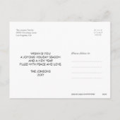 Gold Hand Letted Happy Holidays Foto Postkarte (Rückseite)