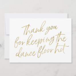 Gold Hand Letter "Danke" DJ, Musiker, Band Dankeskarte