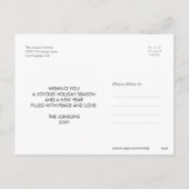 Gold Hand Letter Holidays Circle Foto Postkarte (Rückseite)